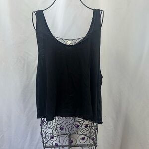 H&M Basic black scoop neck tank top size L